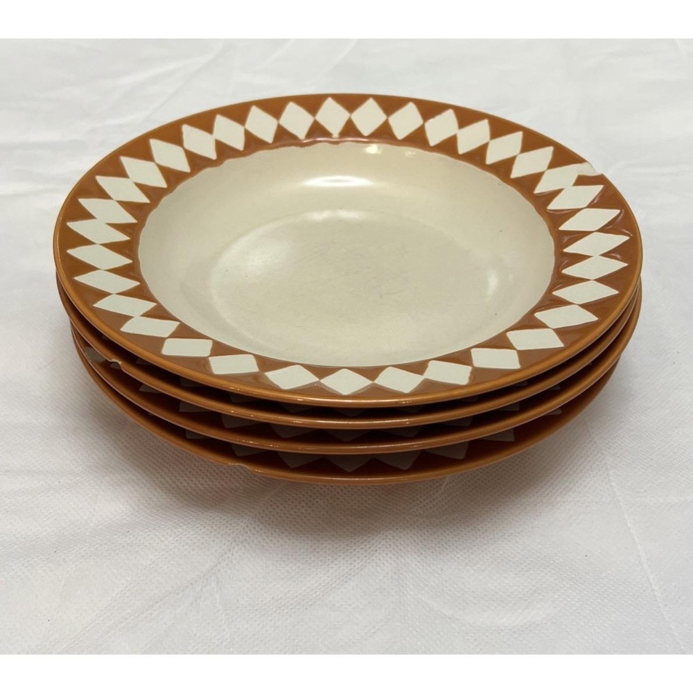 Vtg Pottery Barn Dune Persimmon Bowls 4 Retro MCM Boho Replacement